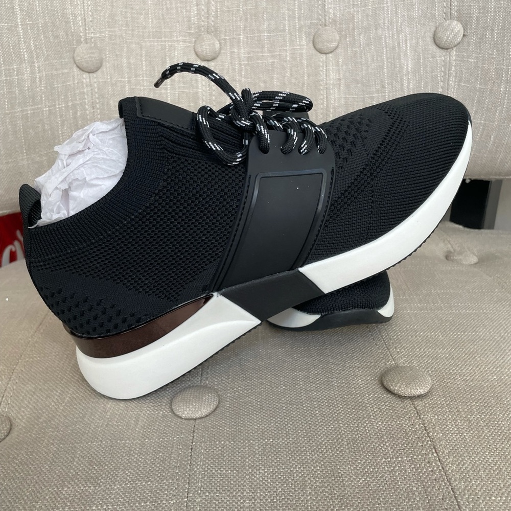 J/slides black wedge sneaker style joy size 8 brand new